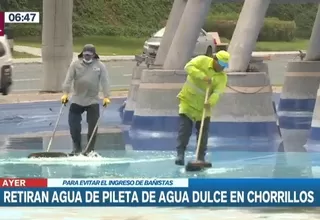 Chorrillos: Retiraron agua de pileta de playa Agua Dulce