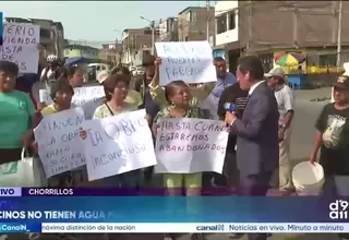Chorrillos: Vecinos salen a protestar por restricción del servicio de agua potable