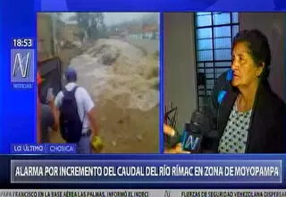 Chosica: crecida del río Rímac genera temor entre pobladores