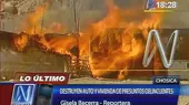 Chosica: pobladores incendian vivienda y destruyen vehículo de presuntos delincuentes - Noticias de linchamiento