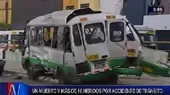 Choque de 'Chosicano' y furgoneta en la Av. Grau dejó un muerto y 16 heridos - Noticias de furgoneta