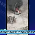 Cieneguilla: Vecinos quemaron automóvil de delincuentes