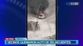 Cieneguilla: Vecinos quemaron automóvil de delincuentes - Noticias de delincuentes