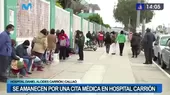 Callao: Cientos se amanecen por una cita médica en el Hospital Carrión  - Noticias de daniel-soria