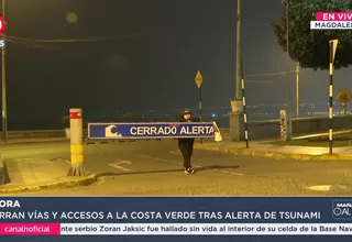 Costa Verde: Distritos cierran accesos por alerta de tsunami