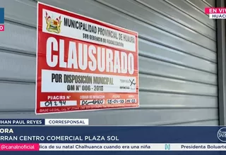 Cierran Plaza Sol en Huacho tras inspección municipal