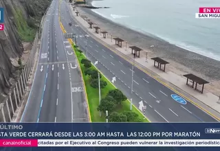 Cierre de la Costa Verde este domingo por maratón Mapoli 2025