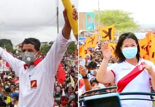 Keiko Fujimori y Pedro Castillo manifestaron que realizarán sus cierres de campaña en la Plaza San Martín