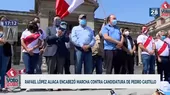 Rafael López Aliaga encabezó marcha contra la candidatura presidencial de Pedro Castillo - Noticias de marcha