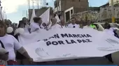 Ciudadanos realizan 'Marcha por la Paz' en Huancayo - Noticias de marcha-paz