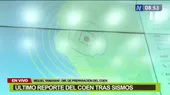 COEN brinda reporte sobre sismos en Amazonas y Lima - Noticias de amazonas