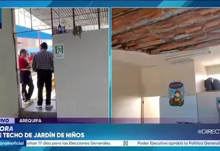 Colapsa techo de aula en jardín de Arequipa y más de 200 niños son reubicados