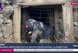 Comando unificado Pataz destruyó bocamina ilegal en operativo