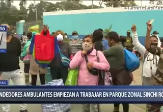 Comas: Comerciantes exigen espacios en parque Sinchi Roca para iniciar sus ventas