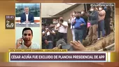 Combina: "Es extremamente sospechoso que se pretenda excluir a César Acuña" - Noticias de cesar-combina