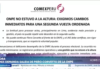 ComexPerú exige la salida de Piero Corvetto de la ONPE