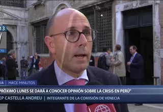 Comisión de Venecia: opinión sobre crisis en Perú se dará este 14 de octubre 