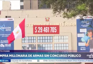 Compra millonaria de armas sin concurso público en el Ministerio del Interior