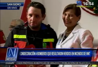 Condecoran a los bomberos que resultaron heridos en incendio en VMT