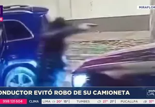 Conductor hizo arriesgada maniobra para evitar robo de su auto