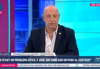José Cueto: Sí o sí hay un problema ético. José Jerí debe dar un paso al costado
