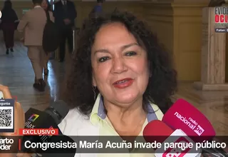 Congresista María Acuña habría invadido parque en Surco