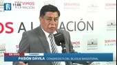 Congresista Pasión Dávila justificó agresión contra colega del Legislativo - Noticias de agresion
