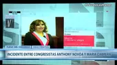 Congreso: Anthony Nova y María Teresa Cabrera protagonizaron incidente en el Pleno - Noticias de anthony-osorio