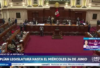 Congreso amplió la segunda legislatura hasta el 24 de junio
