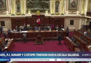Congreso aprueba norma para nuevas escalas salariales en entidades del Estado