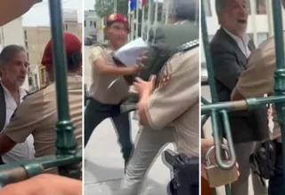 Congreso: Asesor de Fuerza Popular empujó y amenazó a Policía en ingreso del Parlamento