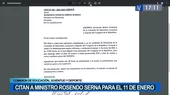 Congreso: Citan al ministro Rosendo Serna para el 11 de enero - Noticias de rosendo-serna