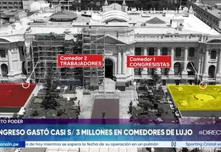 Congreso gastó casi S/ 3 millones en comedores de lujo