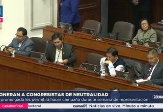Congreso incorpora principio de neutralidad en parlamentarios