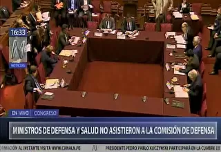 Congreso: ministros de Defensa y Salud no acudieron a Comisión de Defensa