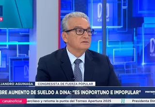 Aguinaga: Congreso no tiene facultades para anular aumento de sueldo presidencial