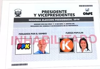 Conoce cómo será la cédula de votación para la segunda vuelta