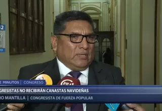 Consejo directivo del Congreso acordó no recibir canastas navideñas