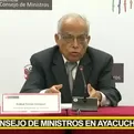 Consejo de Ministros sesionará desde Ayacucho 