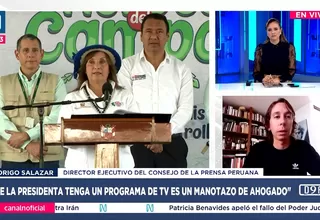 Consejo de la Prensa Peruana cuestiona programa de Dina Boluarte
