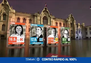 Conteo rápido Datum: Keiko Fujimori y López Aliaga encabezan