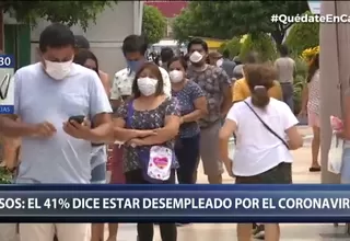 Coronavirus: 41 % de peruanos se quedó sin trabajo y no tiene ingresos, según Ipsos