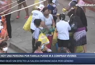 Coronavirus: Desde hoy una persona por familia puede salir para realizar compras