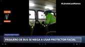 COVID-19: Mujer se negó a usar protector facial en bus de transporte público - Noticias de alerta noticias