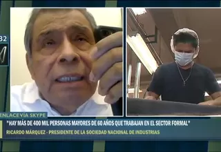 Sociedad Nacional de Industrias sugiere que se considere persona vulnerable a mayores de 65 años