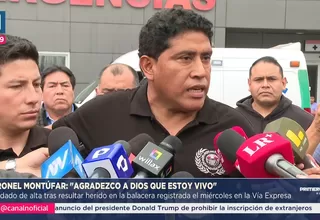 Coronel Montúfar recibió el alta médica tras tiroteo en la Vía Expresa