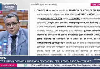 Corte Suprema convoca audiencia control de plazo por Santiváñez