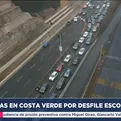 Costa Verde Callao: Intenso tr&aacute;fico por cierre de tramo por desfile escolar