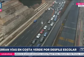 Costa Verde Callao: Intenso tráfico por cierre de tramo por desfile escolar