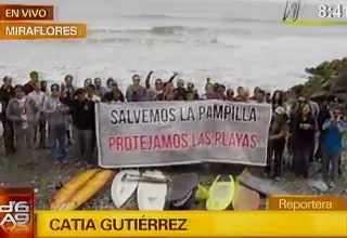 Costa Verde: tablistas protestan por obras en playa La Pampilla